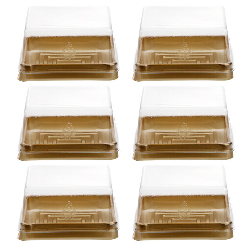 50 Stks Plastic Vierkante Doos Gouden Afwerking ( ) 2