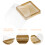 50 Stks Plastic Vierkante Doos Gouden Afwerking ( ) 8