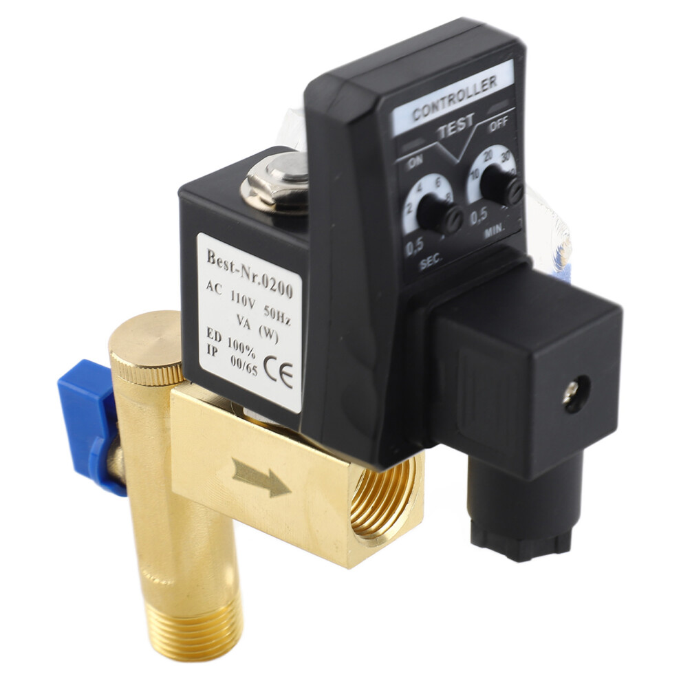 G1/2 Dn15 Electronic Condensate Drain Valve For Air Compressors Auto Ac110v 3591357494453