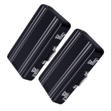 2Pcs Portable Aluminum Alloy Name Card Holders Business Card-D