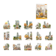 Landscape Scenery Decorative Sticker Waterproof PET Sticker-4