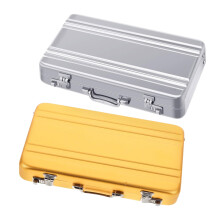 2Pcs Metal Business Card Holders 3.86x2.52Inch Portable-C