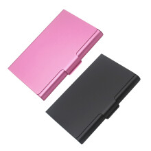 2Pcs Foldable Metal Business Card Case Light Weight Aluminum-B