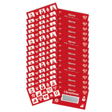 30Pcs Holiday Scratch Off Surprise Cards 9x4.5cm Reusable-Red