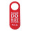 Leather Knock Please Door Hanger Sign-Red front Green back 1