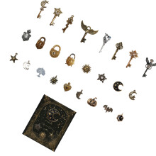 Retro Key Theme Scrapbooking Sticker for Notebook Journal-2