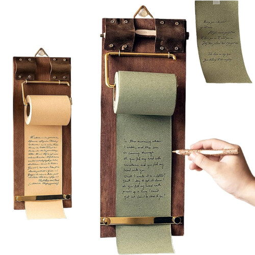 Retro Wood Clipboard Writing Pad Refillable Hanging Memos-B 2