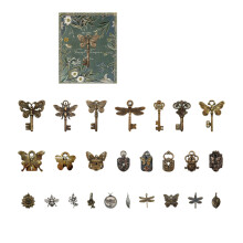 Retro Key Theme Scrapbooking Sticker Repositionable Adhesive-4