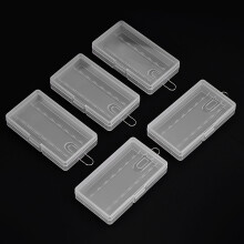 5 Stück Tragbare Transparente PP Batteriefachbox für 8 x AAA mit Haken