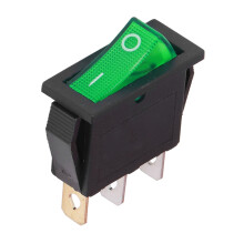 KCD3 Interruptor basculante ABS de 3 pines 15/20 A 125 V Negro