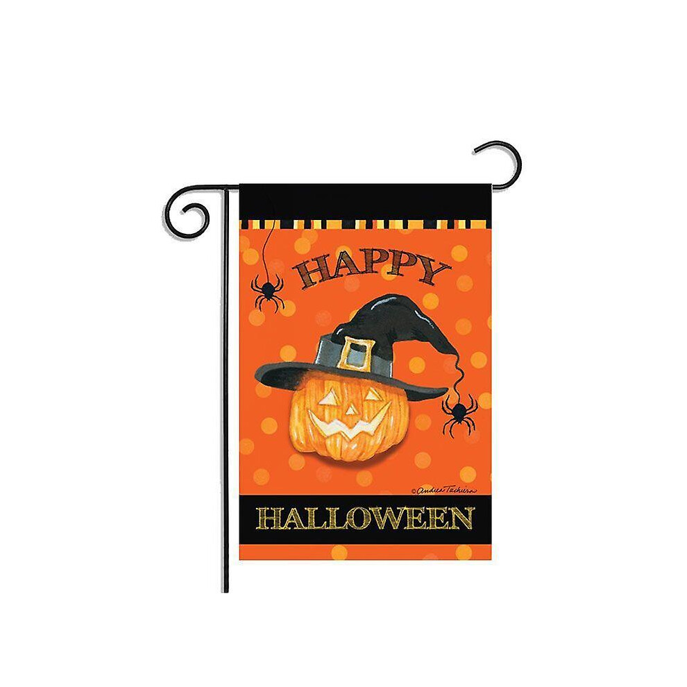 Kikidex (As Show, One Size) 4 Pieces Halloween Flags, Halloween Flags, Double-Sided Christmas Flags For Outdoor Garden Linen Garden Flags 30*45Cm
