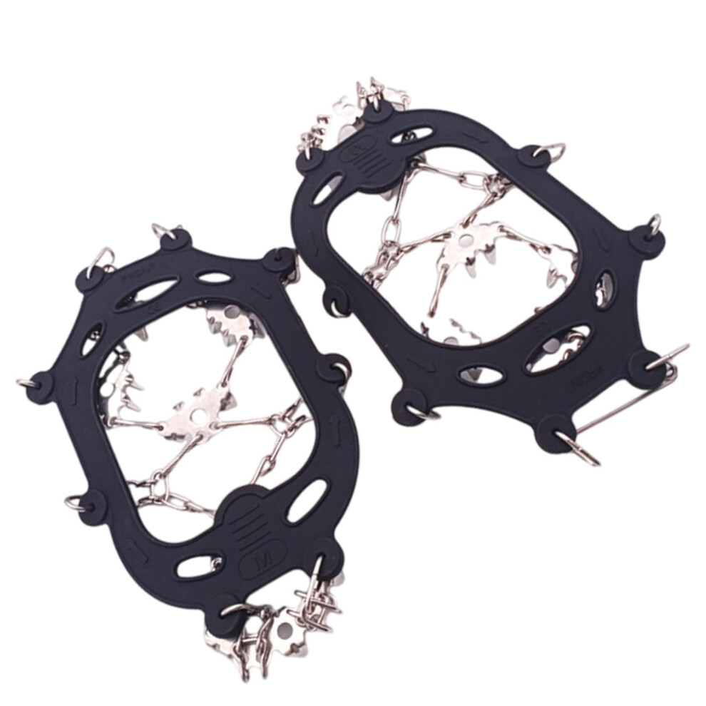 Ice Shoe Crampons With Spikes - 24 Teeth, Anti-Slip Traction For Winter Outdoor Skiing, Fits Boots And Shoes-image-OPC-PMPGCRR-NEW