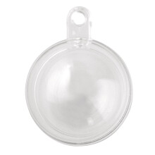 Plastik-Kugel Two-Piece Plastic Ball Set, Crystal Clear, 3 cm Diameter, Craft Ornament