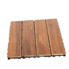Outdoor Wooden Carpet Interlocking Patio Tiles 12x12 Inch Wood Deck Tiles Easy Install Low Maintenance