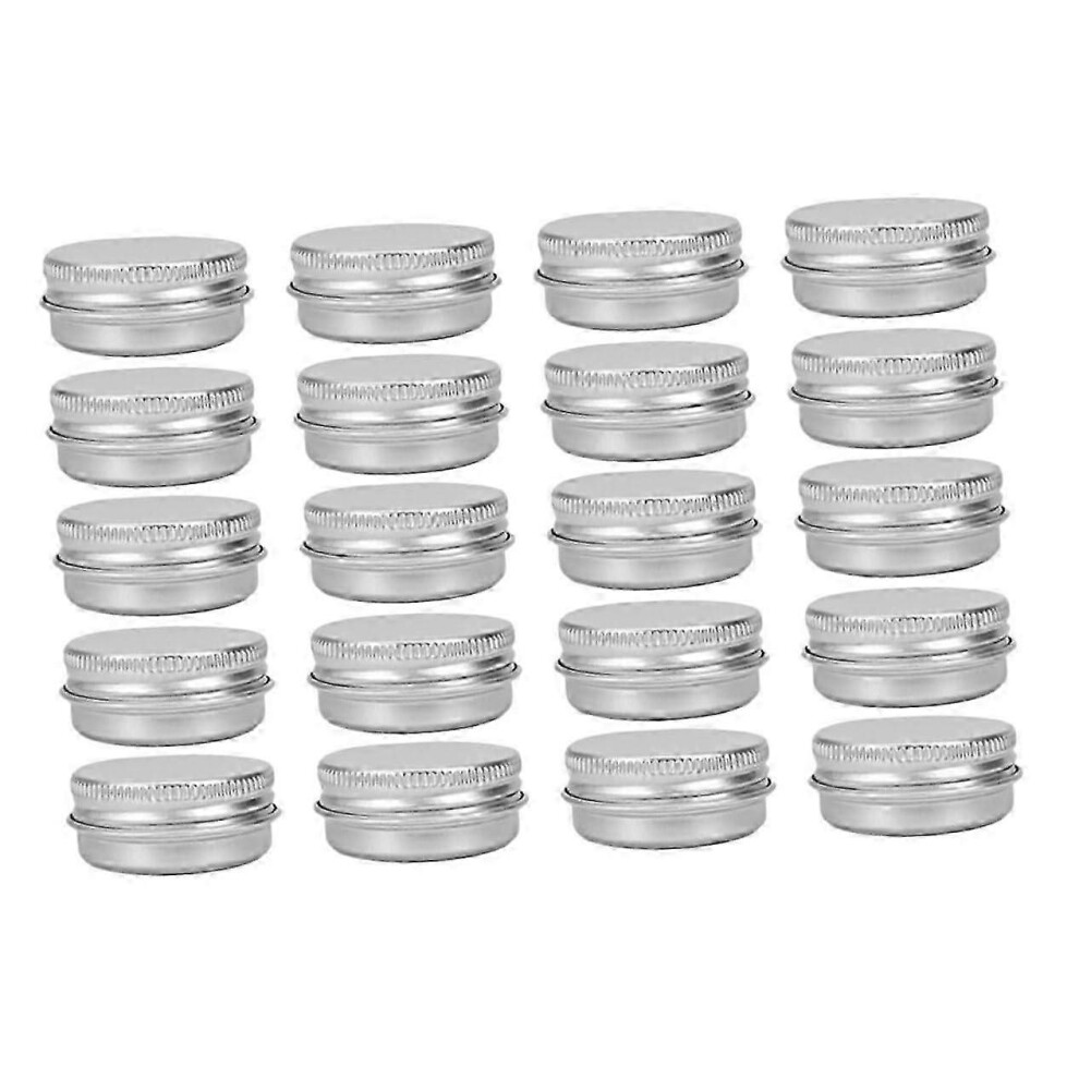 Kikidex (As Show, One Size) 30Pcs Round Aluminum Can Aluminum Metal Tin Metal Round T Tin Canisters With Lids