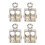 4 Pcs Doppel Flaschenzug 100KG 220LBS Lager 4