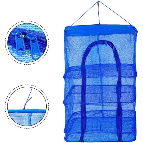 Foldable For Hanging Drying Net Three-Layer Design Sturdy Metal Rings For Fish And Vegetable Drying Insect Protection 2