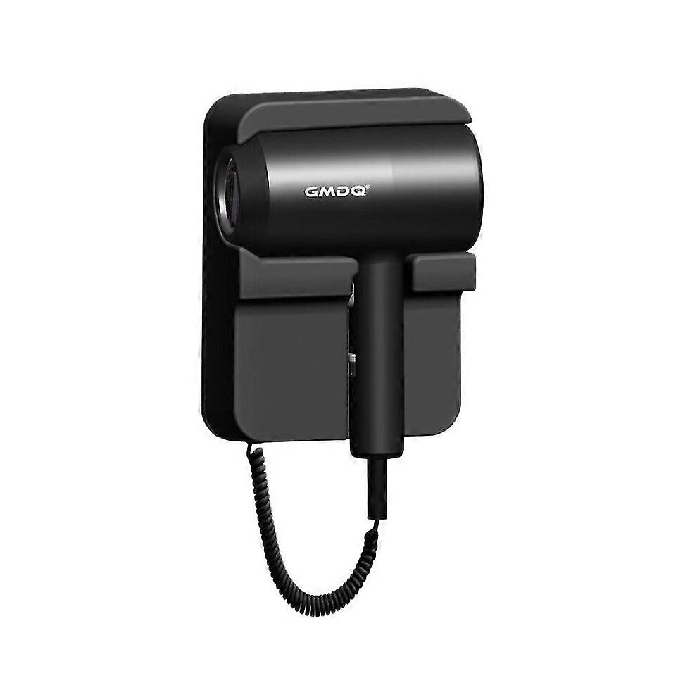 Kikidex (As Show, One Size) Gmdq Hot&Cold Wind Blow Hair Dryer Electric Wall Mount Bathroom Hotel Negative Ion Blower With Usb Bracket Eu Plug Black