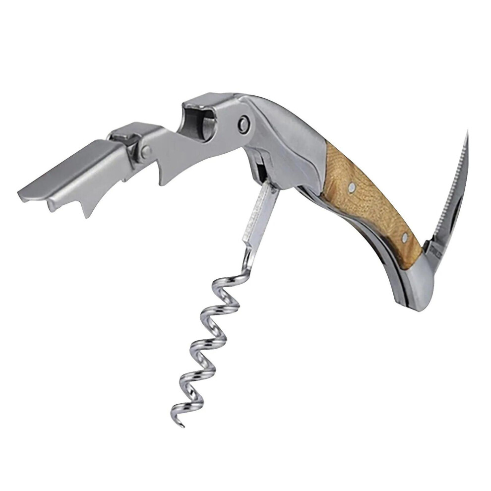 Kikidex (As Show, One Size) Wine Opener Wine Bottle Opener Set Stainless Steel Vertical Lever Corkscrew Beer Bottle Opener Unique Creative Gift. Beer
