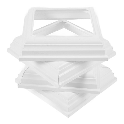 4 Plastic Fence Post Skirt Cap Beschermhoes