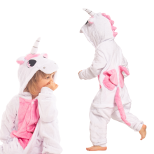 Pyjama Enfant Kigurumi Onesie Costume Licorne Rose Clair 105-115