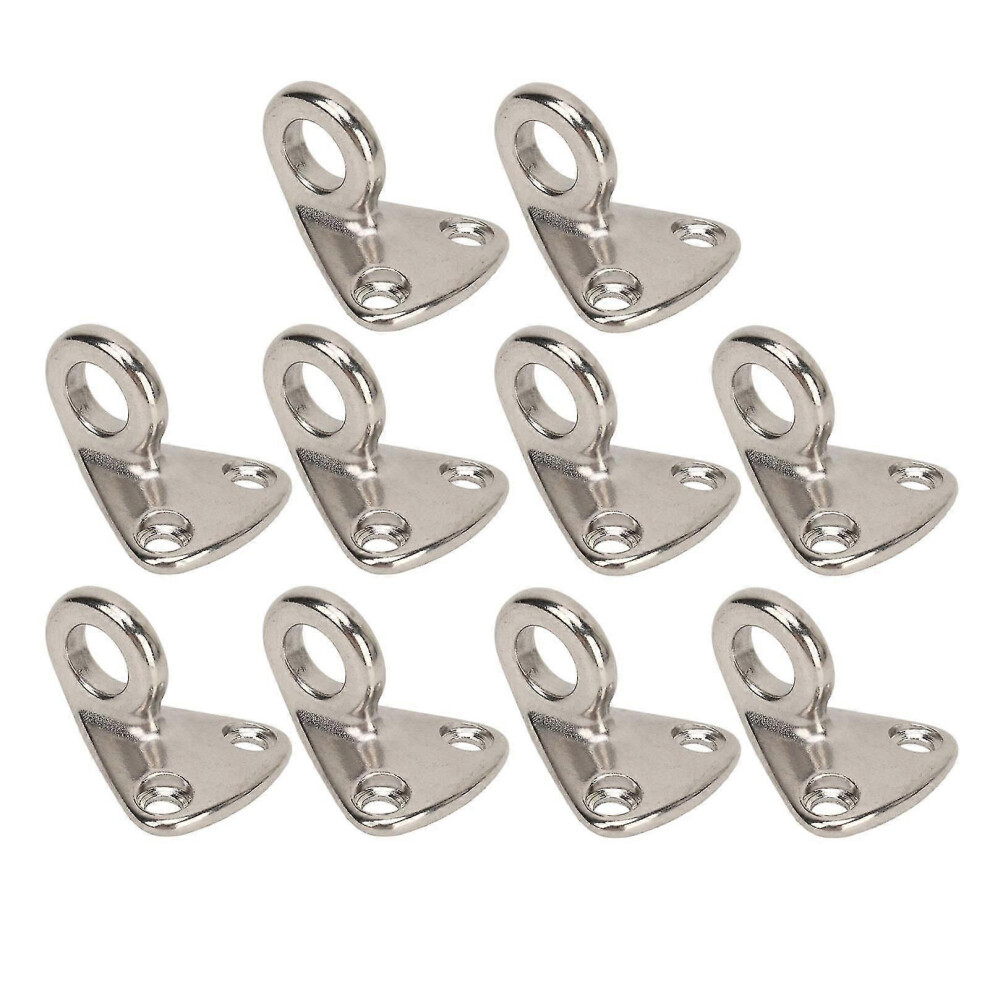 Kikidex (As Show, One Size) Vobor 10Pcs 316 Stainless Steel Fending Pad Eye Fender Hook With Screws Boat Vessel Deck Hardware Marine Grade