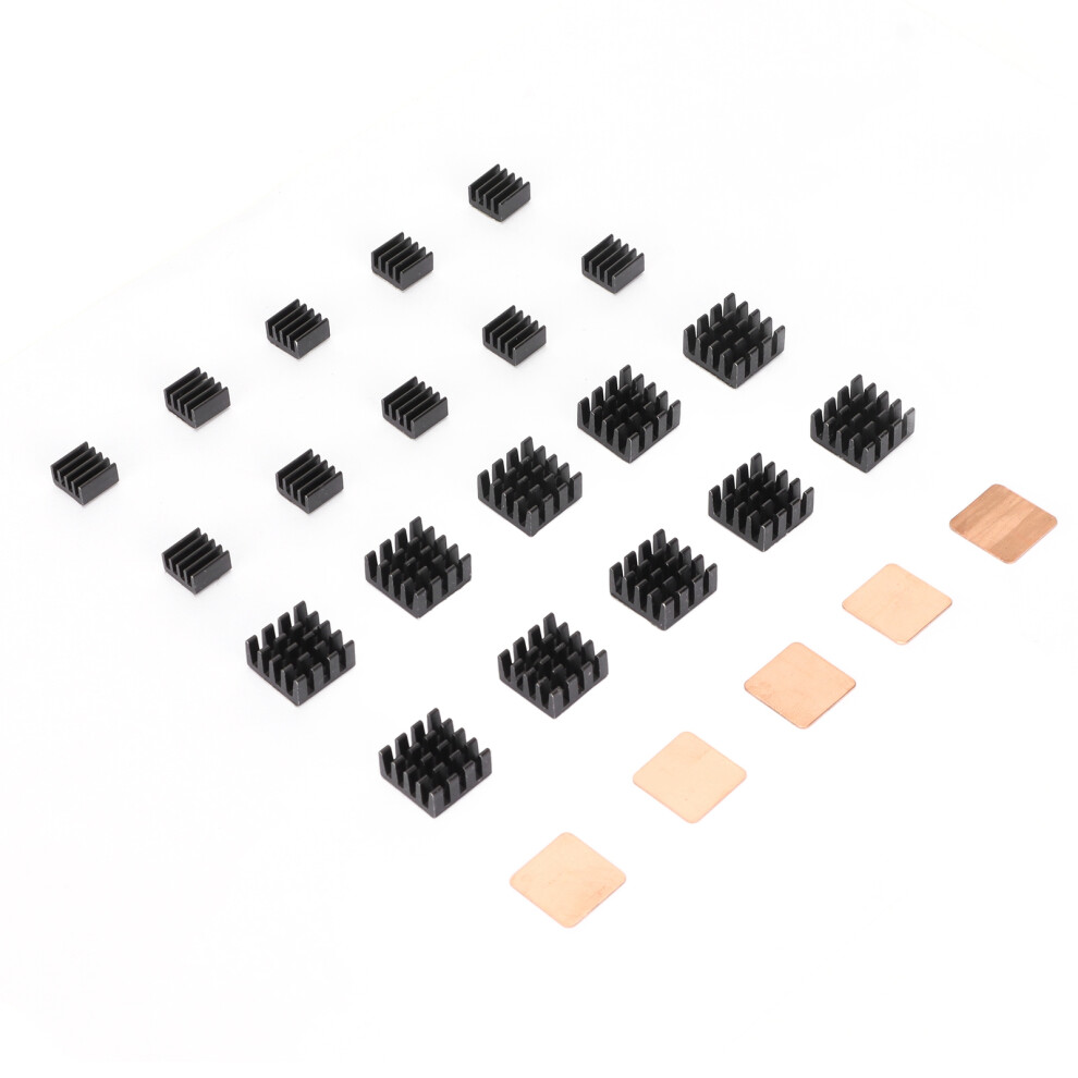 25Pcs Aluminum Heatsinks For Raspberry Pi 2B/3B/4B Good Thermal Management Kit 4371357503374