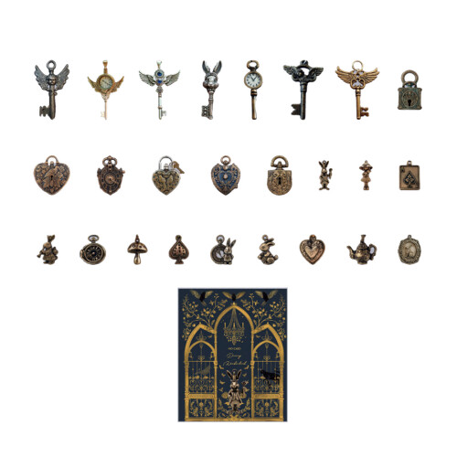 Retro Key Thema Journal Sticker Herpositioneerbare-6