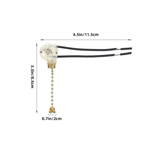 2Stk Pull-Chain Leuchten-Schalter Ersatz Für Deckenleuchten 1