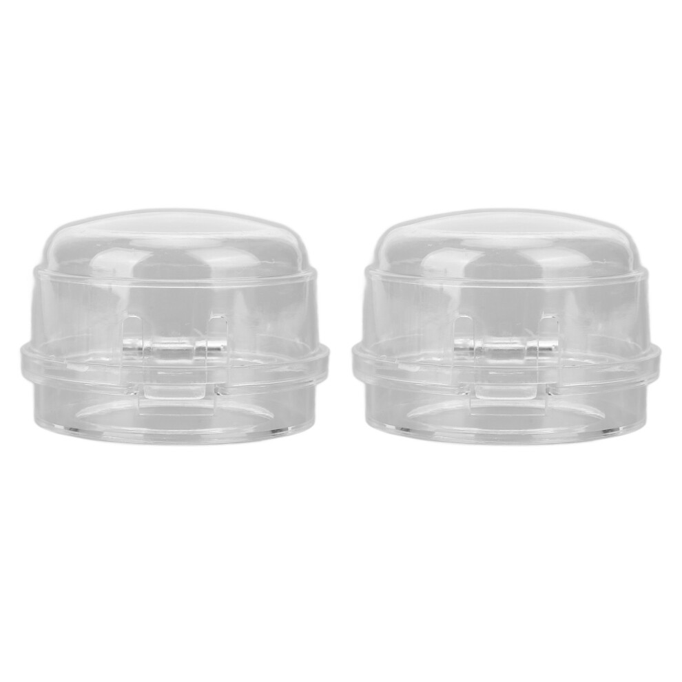 2pcs Transparent PP Gas Stove Knob Covers Childproof 6.2x4cm