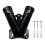 Double Hole Heavy Duty Flagpole Wall Bracket Wind-Black 1