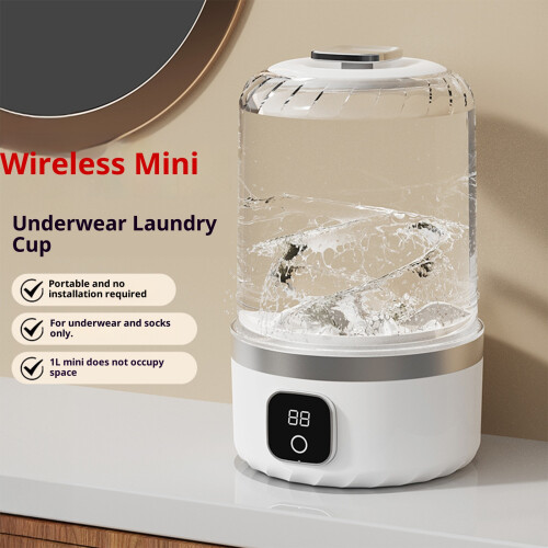 Compact Plastic Washer Quiet Operation Multiple Modes-Blue 1