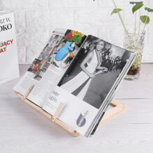 Vielseitiger Holz-Book- & Kochbuchständer, verstellbar, 30x23,5 cm