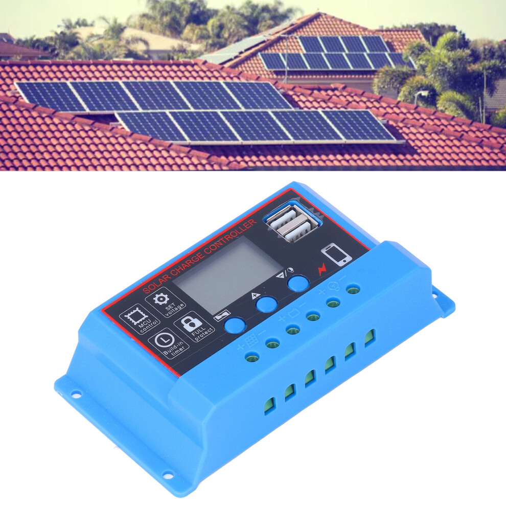10A Pwm Solar Charge Controller With Lcd Screen For 12V/24V Systems 9381357508328