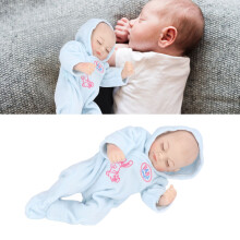 10-Zoll weiche Silikon-Reborn-Babypuppe mit realistischem Gesicht, waschbar, mit blauer Schlafanzughose