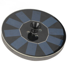 Fuente solar redonda de 1.4W 16cm/6.3in negra 1500mAh