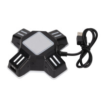 KX Convertidor de teclado/ratón negro 3x USB adaptador