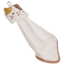 Beige Korallfleece Handtuch Mit Schlaufe Für Küche & Bad