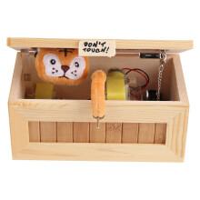 Wooden USB Electronic Box with Cute Tiger for Stress Relief and Desk Decoration