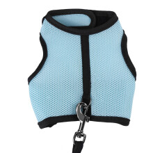 Secure Light Blue M Hamster Rabbit Safety Harness with Leash Attachment