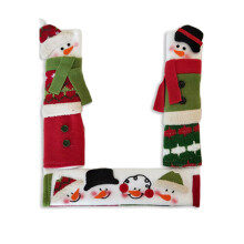 3 Pcs Christmas Fridge Handle Covers Santa Claus-B style