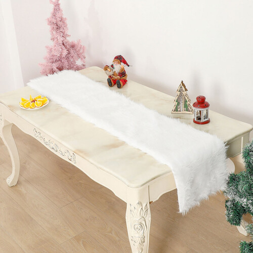 Holiday Tablecloth Fabric Christmas Table Runner Shelf Party 2