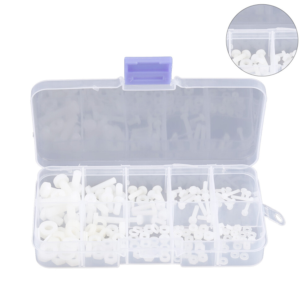 150Pcs Assorted M2-M5 Screws Nuts Washers In Storage Box 4991357511690