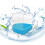 Bird Bath Box Parakeet Bathing Tub with Clear Top for-Blue 5