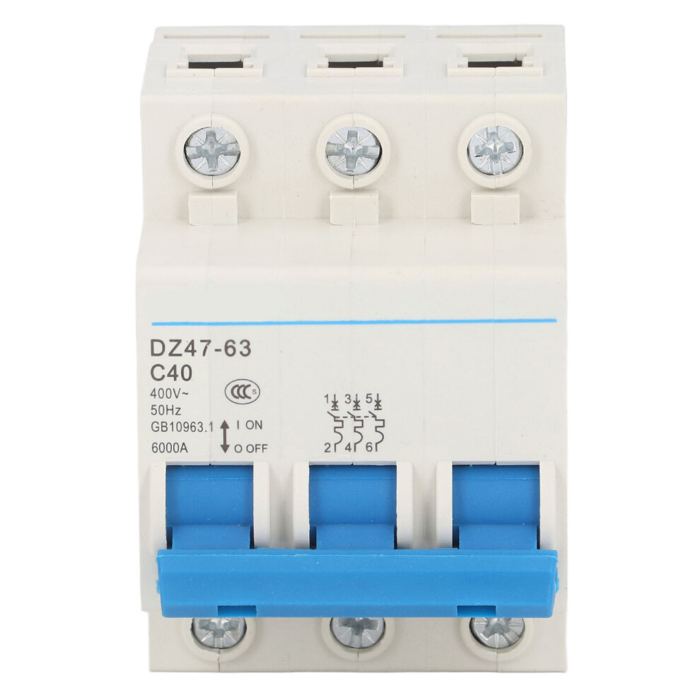 Dz47-63 C40 Miniature Circuit Breaker 40A Ac 400V Din Rail Mount 7601357512012