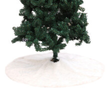 White Christmas Tree Skirt Ornament Plush Carpet Floor Mat Base
