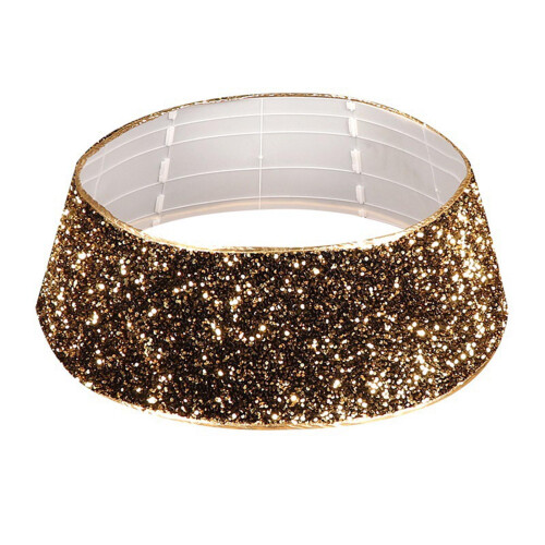 Sequins Glitter Christmas Tree Base Collar Around-Dark Gray