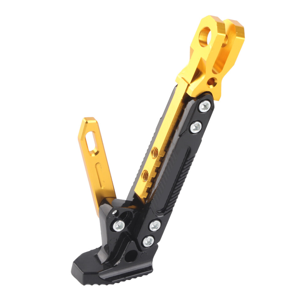 Adjustable Aluminium Motorcycle Kickstand With Nonslip Support For Scooter And Electric Bike, Gold 6951357513559