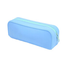 Waterproof Pencil Case Silicone Pencil Bag Light Weight-Blue