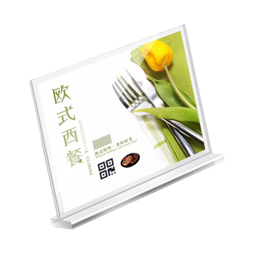 High Transparency Desktop Sign Holder Easy Slide Out Design-2 2